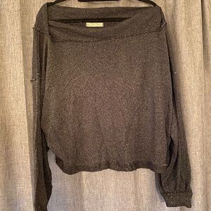 We the free boat neck loose knit sweater